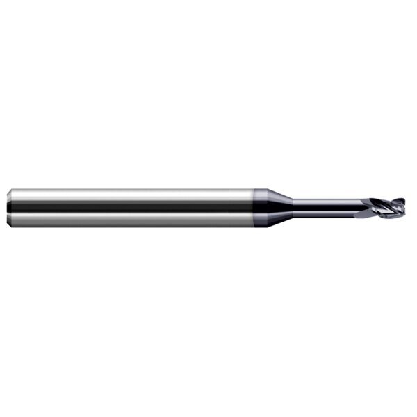 Miniature End Mill - 3 Flute - Corner Radius, 0.1250